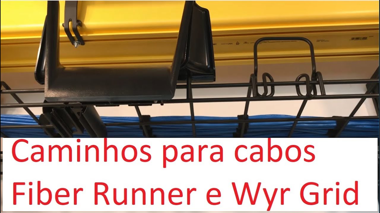 Produtos da Panduit: caminhos/infra para cabos (FO e UTP) Fiber Runner e Wyr Grid