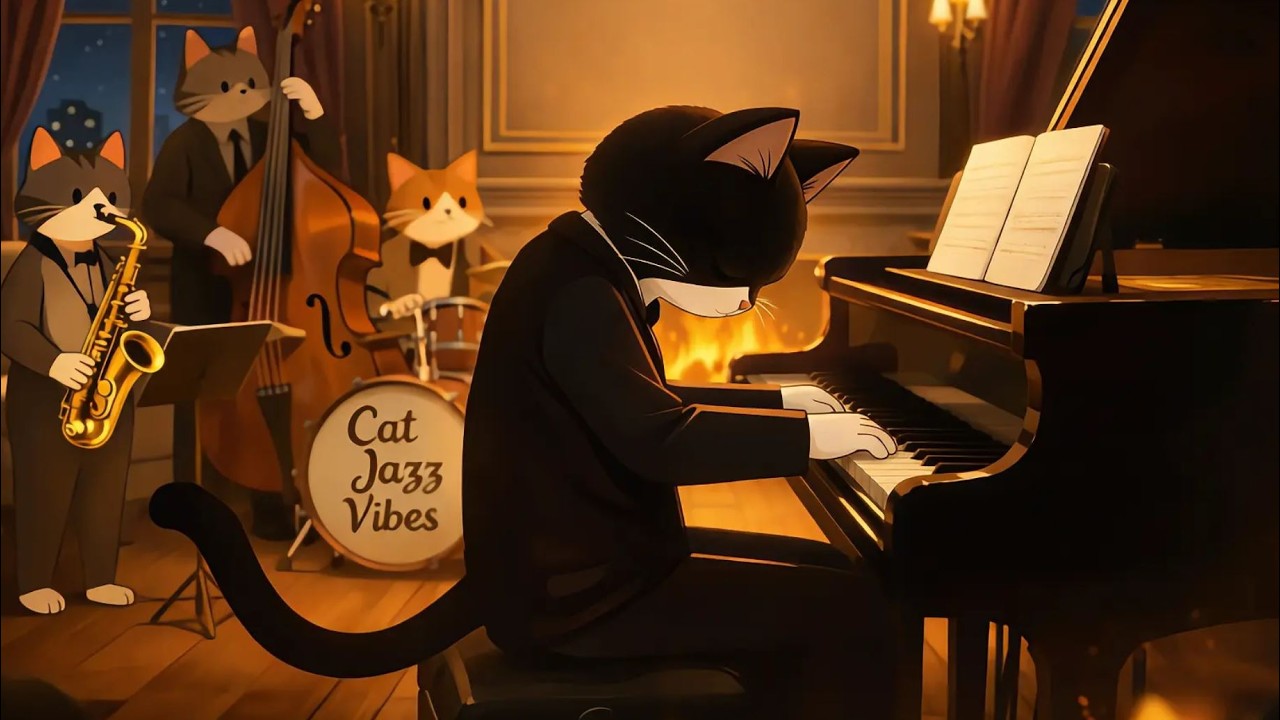 Cozy Jazz Cats – Late Night Smooth Jazz for Focus and Relaxation