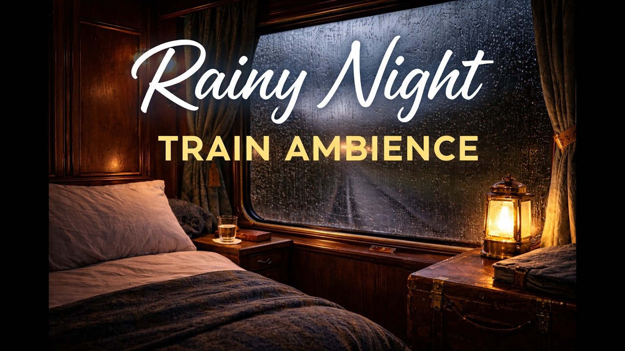 Luxury Night Train in the Rain 🌧️ Cozy Sleeper Cabin Ambience | 8 Hours Deep Relaxation