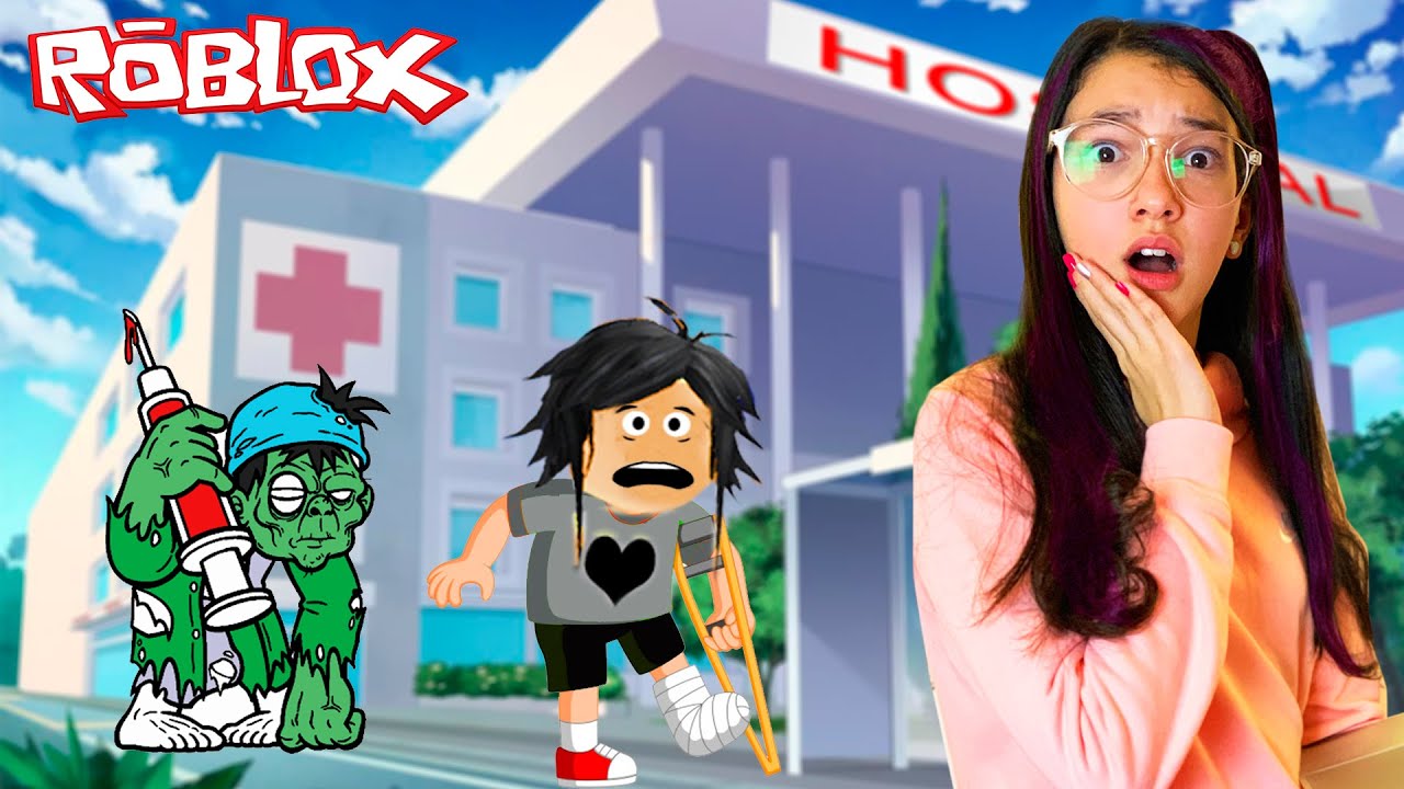 Roblox - ESCAPAMOS DO HOSPITAL MALUCO DE HALLOWEEN (Escape The Zombie Hospital) | Família Luluca