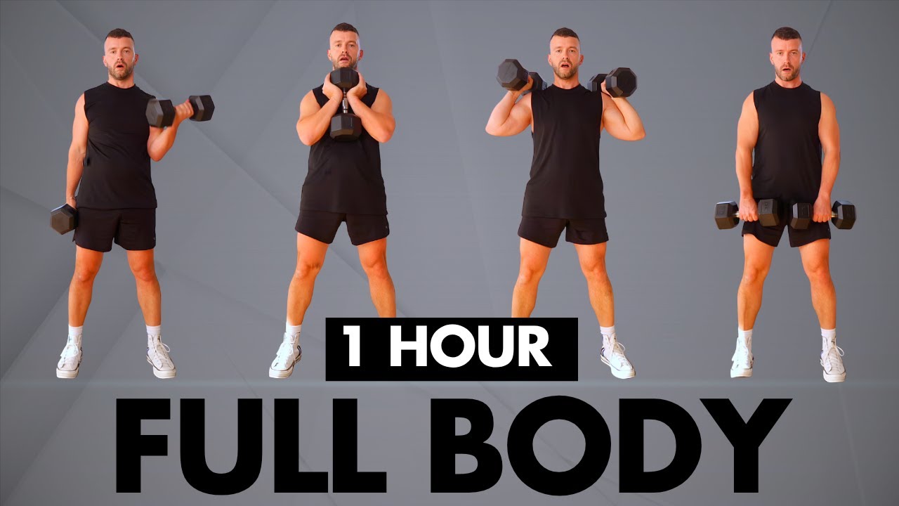 1-HOUR FULL BODY WORKOUT | Dumbbells + Bodyweight | Strength, Core & Conditioning
