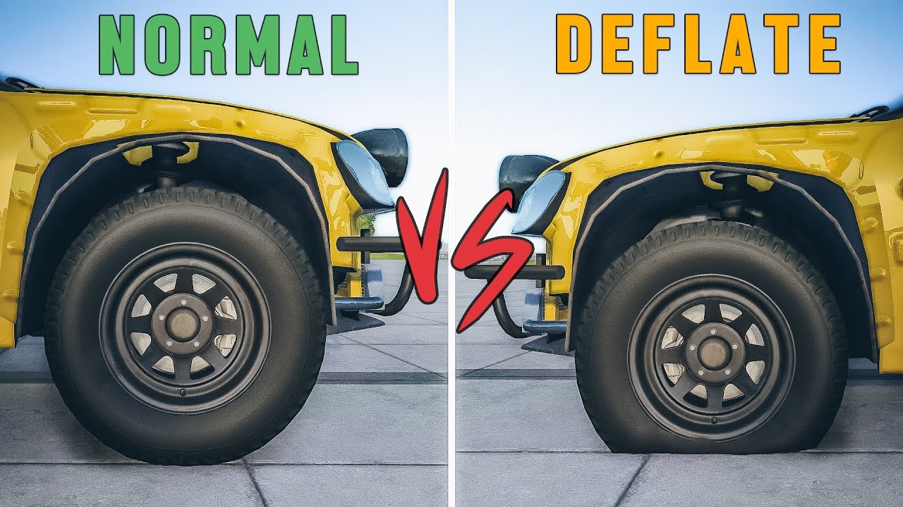 TIRES TEST: Normal vs Deflate - BeamNG drive | Wheelbump