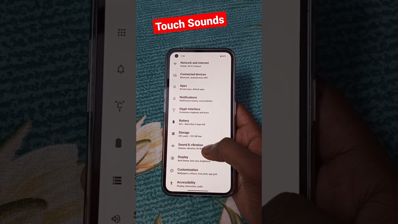 Nothing Phone 1 touch sounds || Nothing Phone 1 touch sound setting || ytshorts || Nothing phone 1