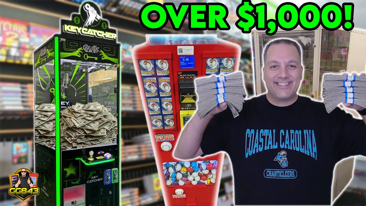 We Collected Over $1000 From Our Claw Machines! | GalaxyGames843