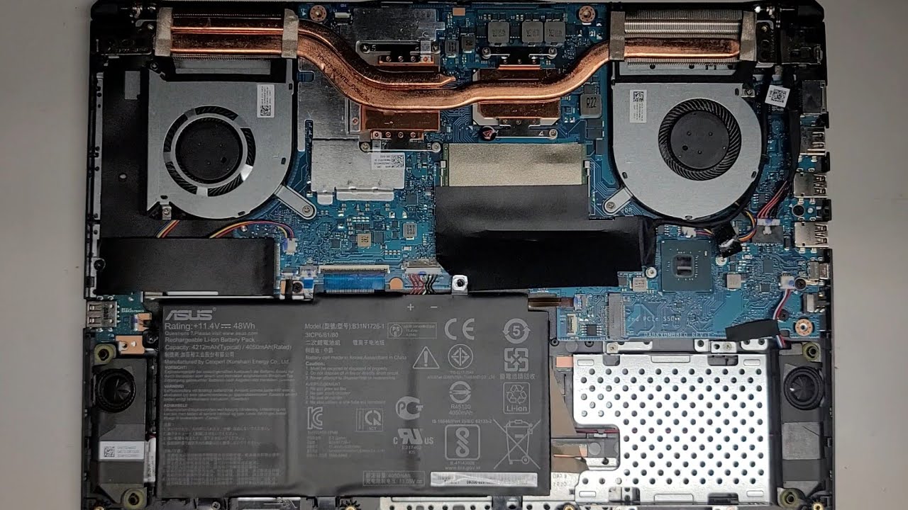 Asus TUF Gaming F15 FX506L FX506LI-BI5N5 Disassembly RAM SSD Hard Drive Upgrade Battery Replacement