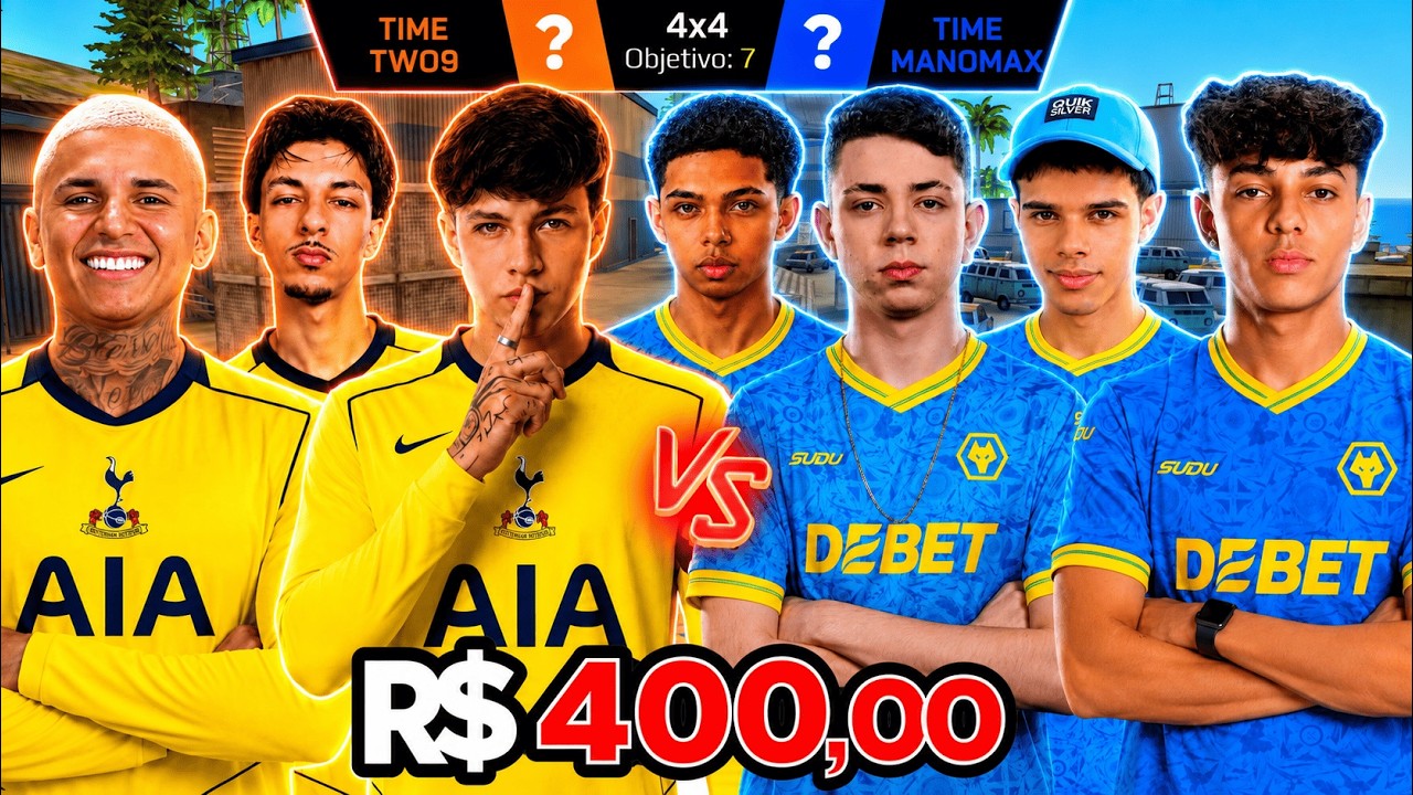 😱 TIME MANOMAX DESCONFIOU DO TIME TWO9!! 😳 ELTIN DEU TAMP&Atilde;O NA MESA!! 💥 4X4 APOSTADO R$800 🔥