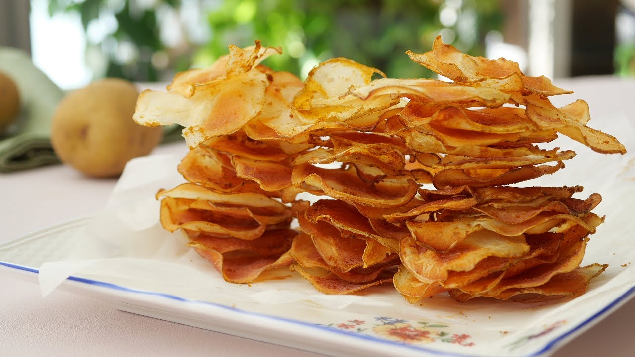「まるめし」パリパリッ♡油で揚げないポテトチップス | Homemade Crispy Potato Chips