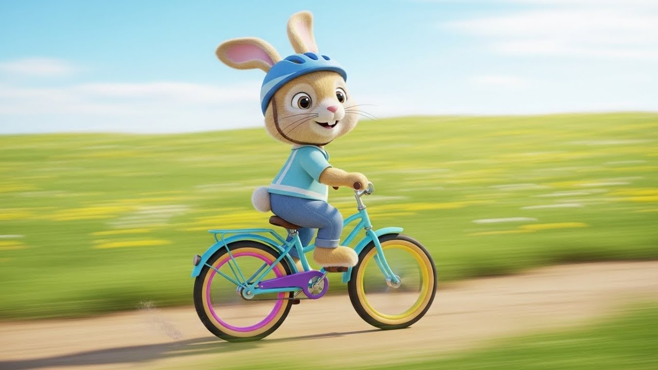 Велосипед Банни издает звук «Звонок-Звонок» 🐰🚲🔔 | Мультфильм для детей и весёлая прогулка