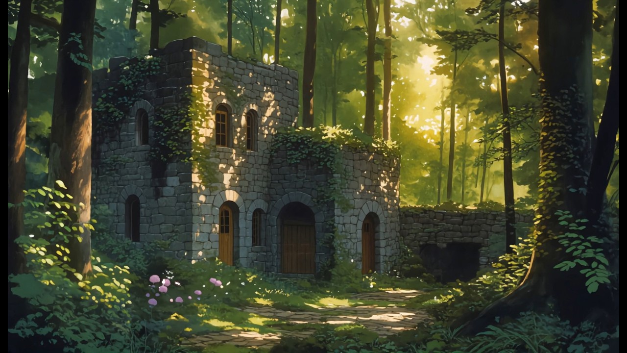 A Quiet Ancient European Place | Ghibli-Inspired Ambient Music | 1 Hour