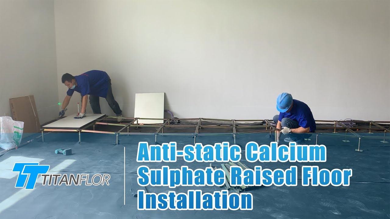 Anti-static Calcium Sulphate Raised Floor Installation - Titanflor