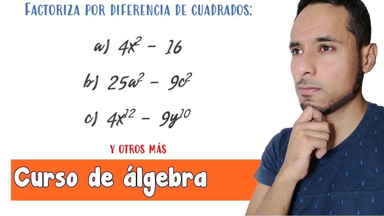Método de factrización de diferencia de cuadrados | Curso de álgebra | # 15