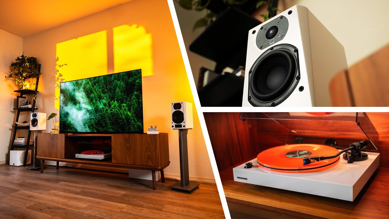 minimal hifi vinyl system + home theater setup tour