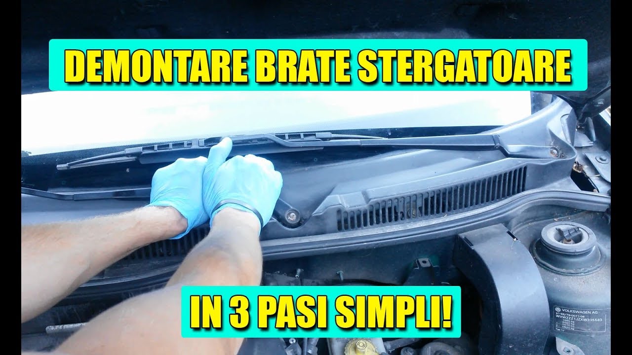 Cum demontezi / scoti brate stergatoare VW Golf 4, Bora, Passat, Polo, Octavia in 3 pasi