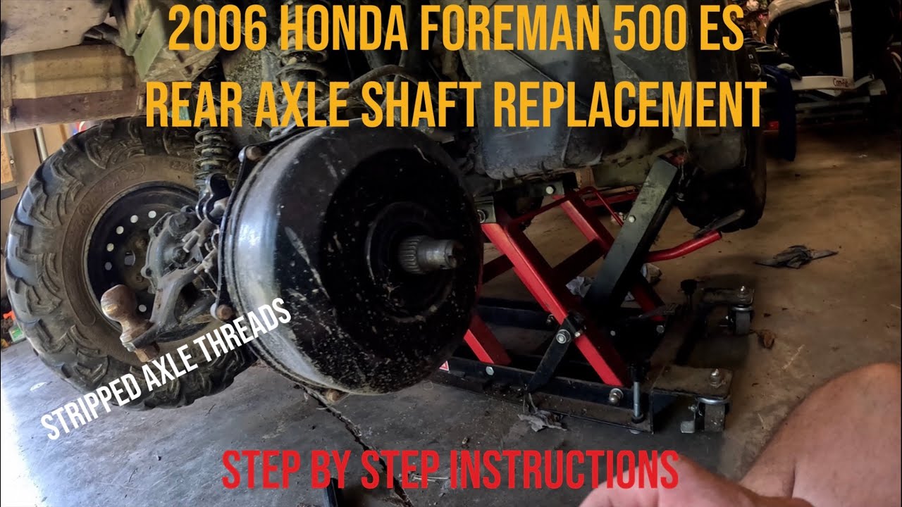 Замена заднего полуоси на Honda Foreman 500 ES 2005-2011 годов выпуска.