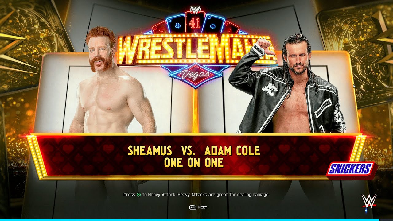 WWE 2K25 FULL MATCH - Sheamus vs. Adam Cole - Extreme Rules Match at WrestleMania 41!