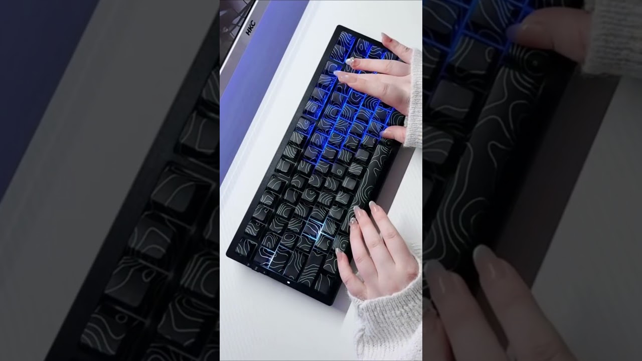 New Keycaps: MCHOSE G75 PRO Black Topographic!   #mchose  #mechanicalkeyboard #keyboard