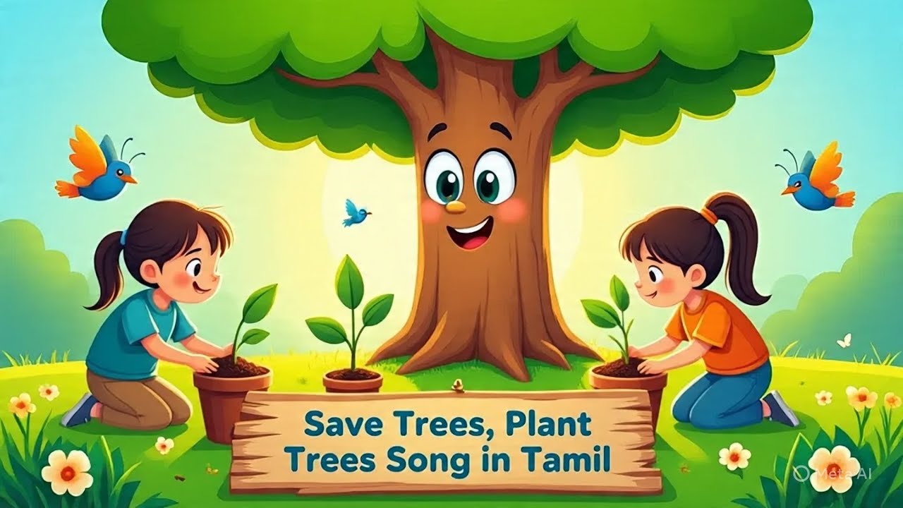 SAVE TREE in tamil |  PLANT TREES  | Kids Song  | Education song 