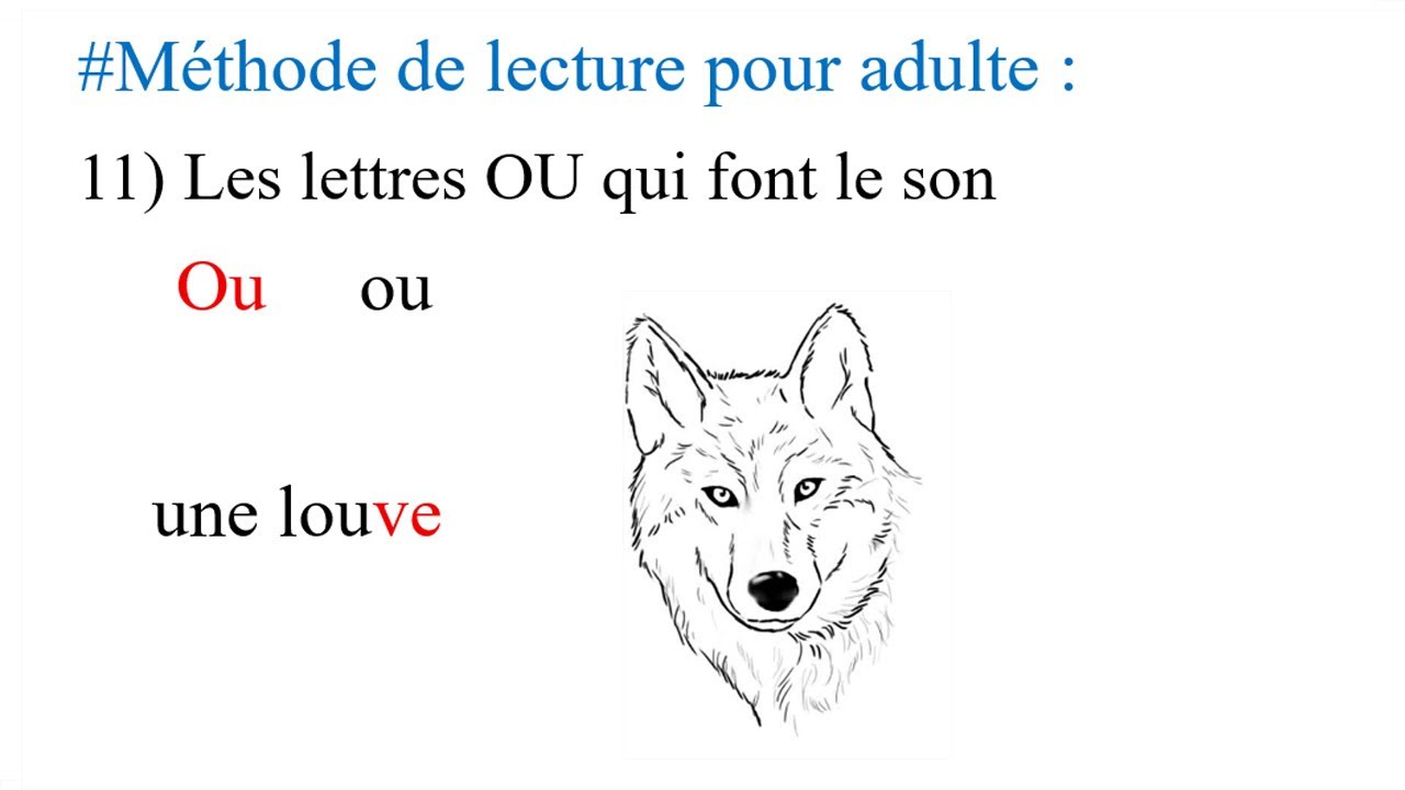 011 Les lettres Ou : Méthode de lecture adulte