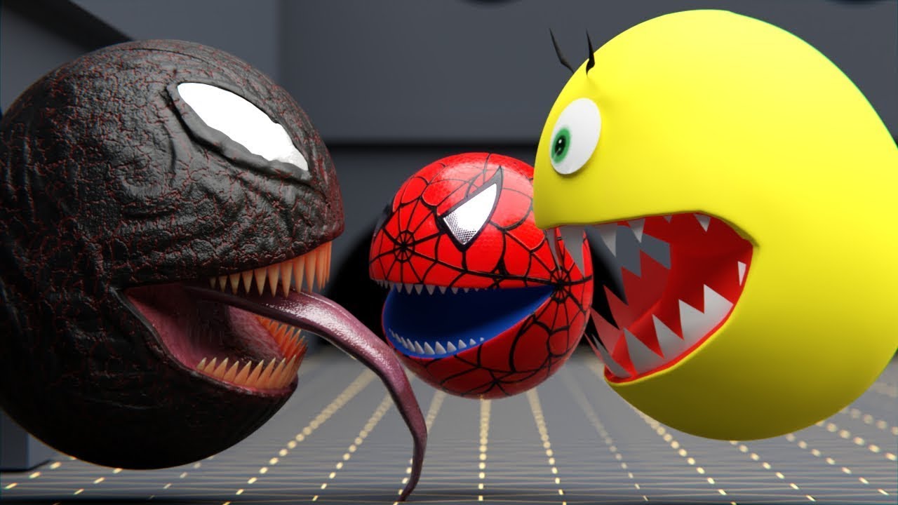 Pacman VS Monsters Compilation V4 | Venom, Hair Monster, Siren Head, Creeper,  Worm