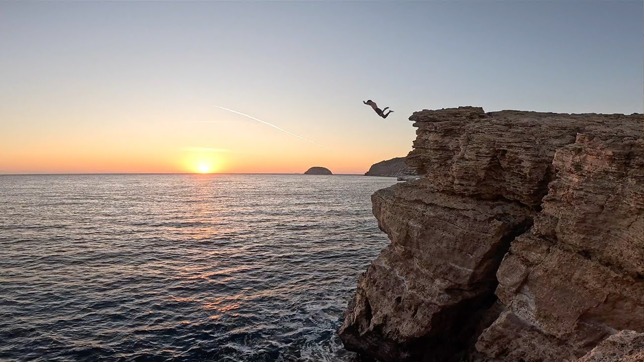 Cliff Jumping in Rhodes Greece