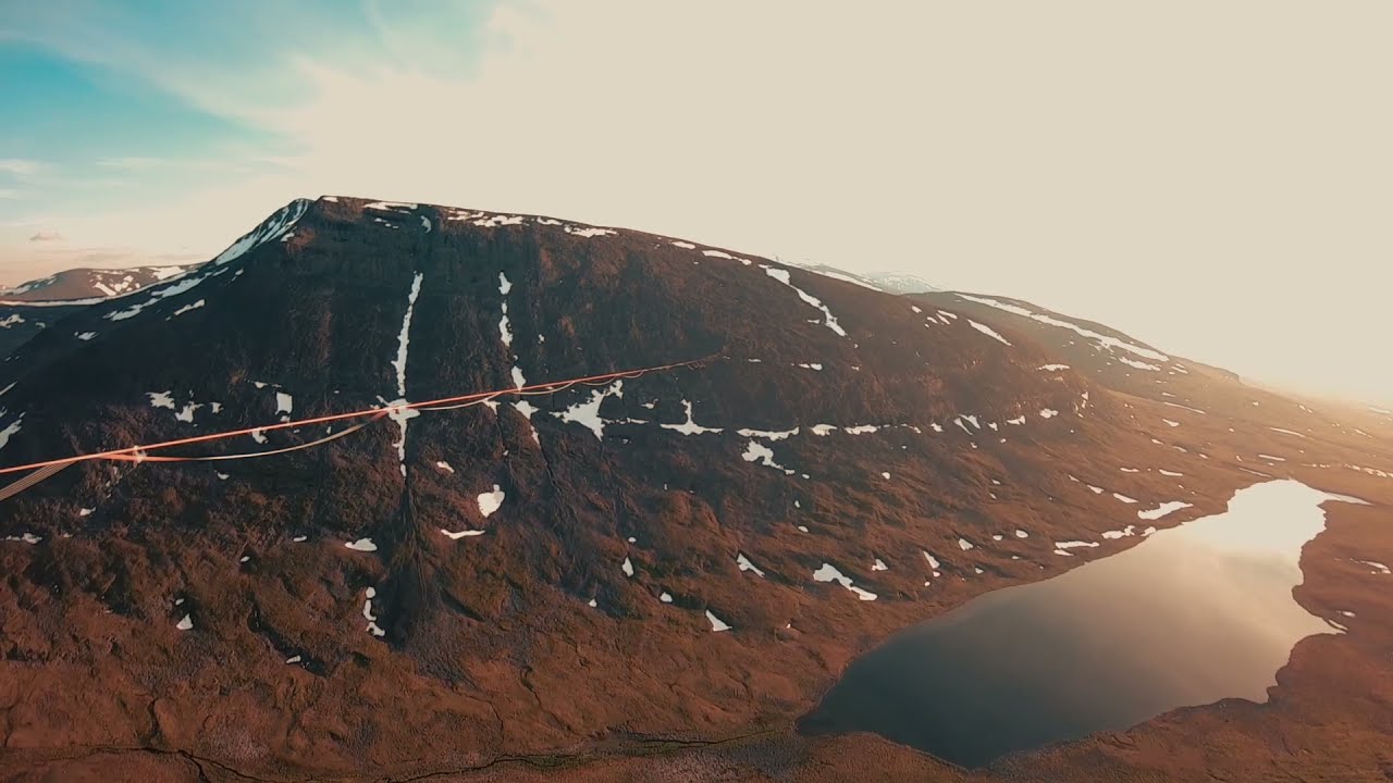 New Slackline and Highline World Record in Sweden: 2.1km long and 600m high