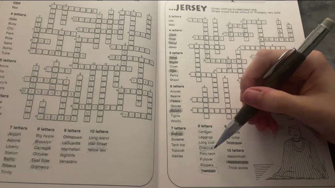 ASMR with Kriss Kross Puzzles - Paper - writing - whispering