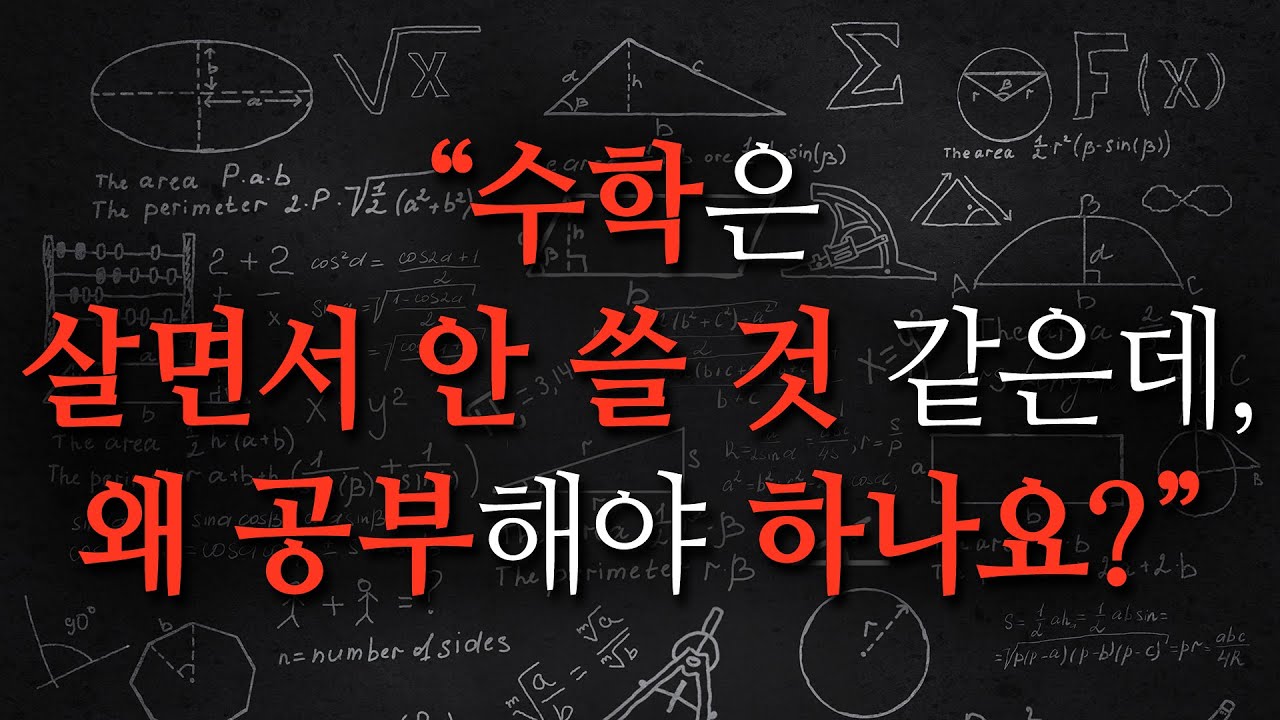 모든 수험생들 근본적 의문 | 처음 듣는 '새로운 대답' | 수학 공부의 이유