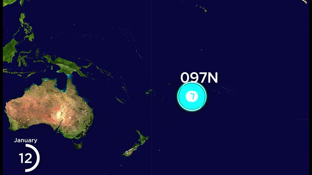 2892 Pacific Oceania Typhoon/cyclone Animation 