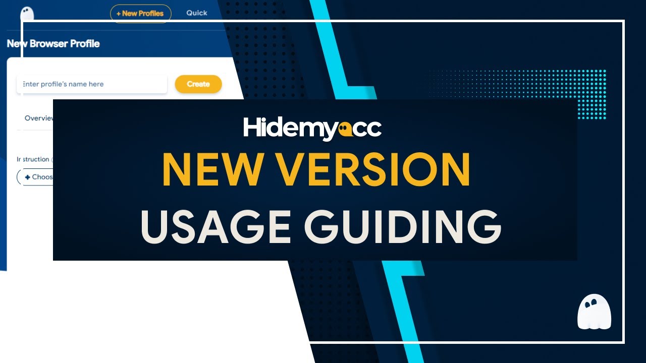 Hidemyacc | Anti-detect browser software: New version usage guiding Update