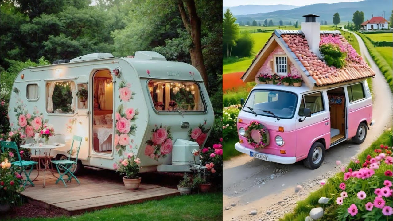 🚙 🌷TOUR CHARMING TINY Caravans | Cozy Decor & Peaceful Living Ideas