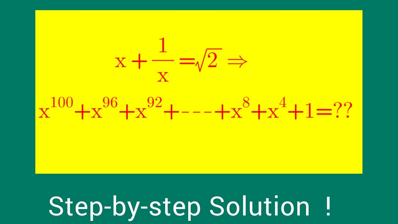 A Tricky Problem from Algebra/ Math Olympiad/SAT/GRE/GMAT/CAT/CBSE. #maths , #algebra 