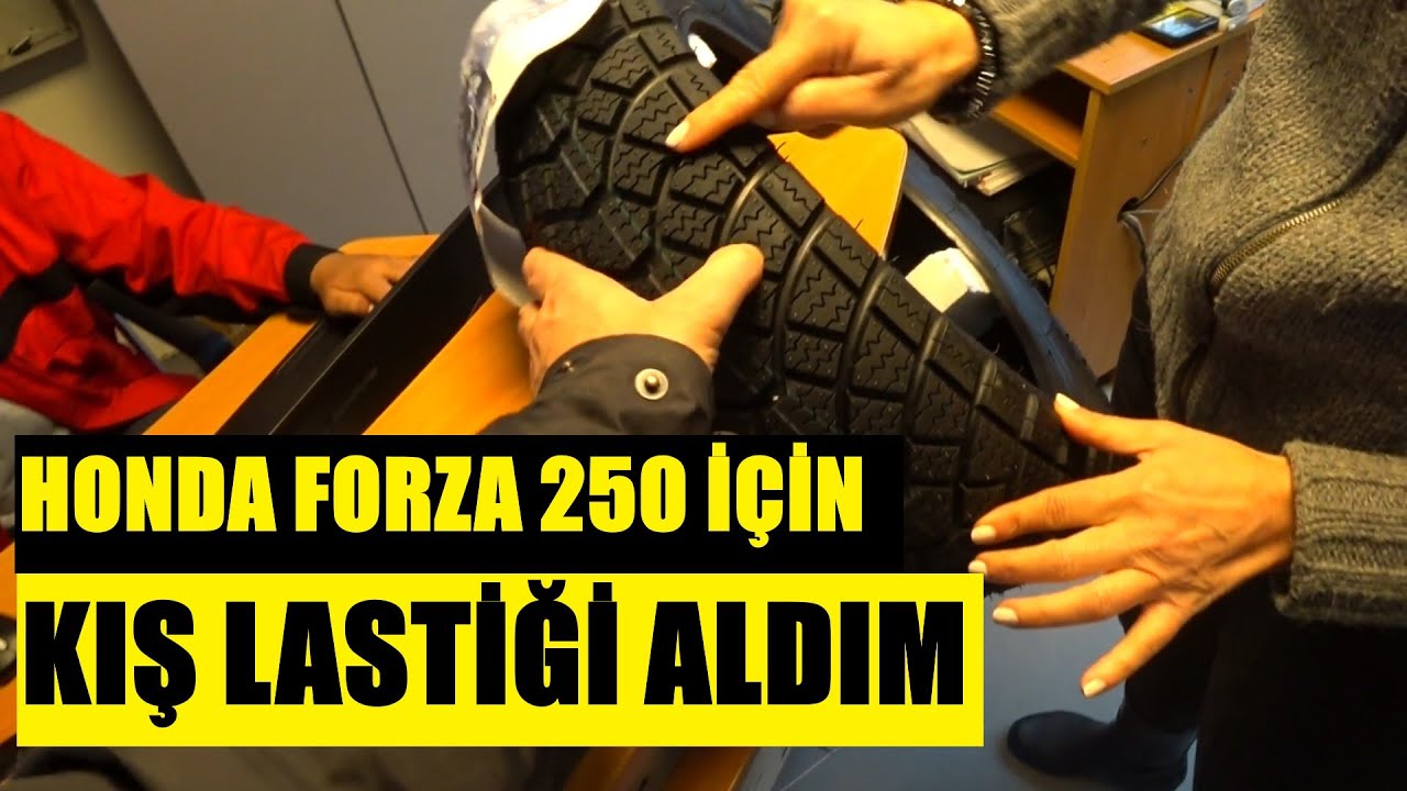 Honda Forza 250 için kış lastiği satın aldım