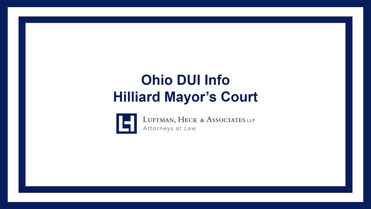 Hilliard Ohio DUI Lawyers