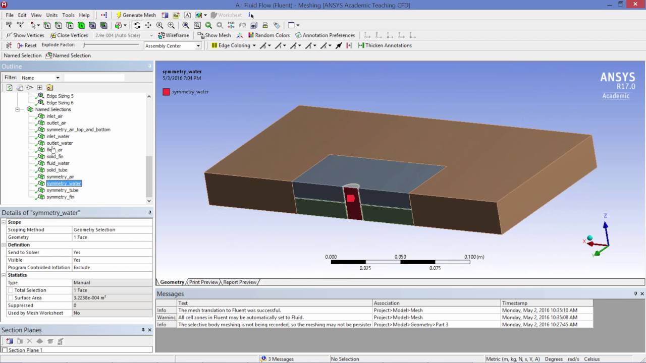 ANSYS Fluent Student: Сопряженная теплопередача