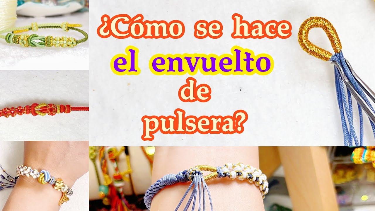 Cómo se hace el envuelto de pulsera #macrame #manualidades #tutorial #pulserasdehilo #diy