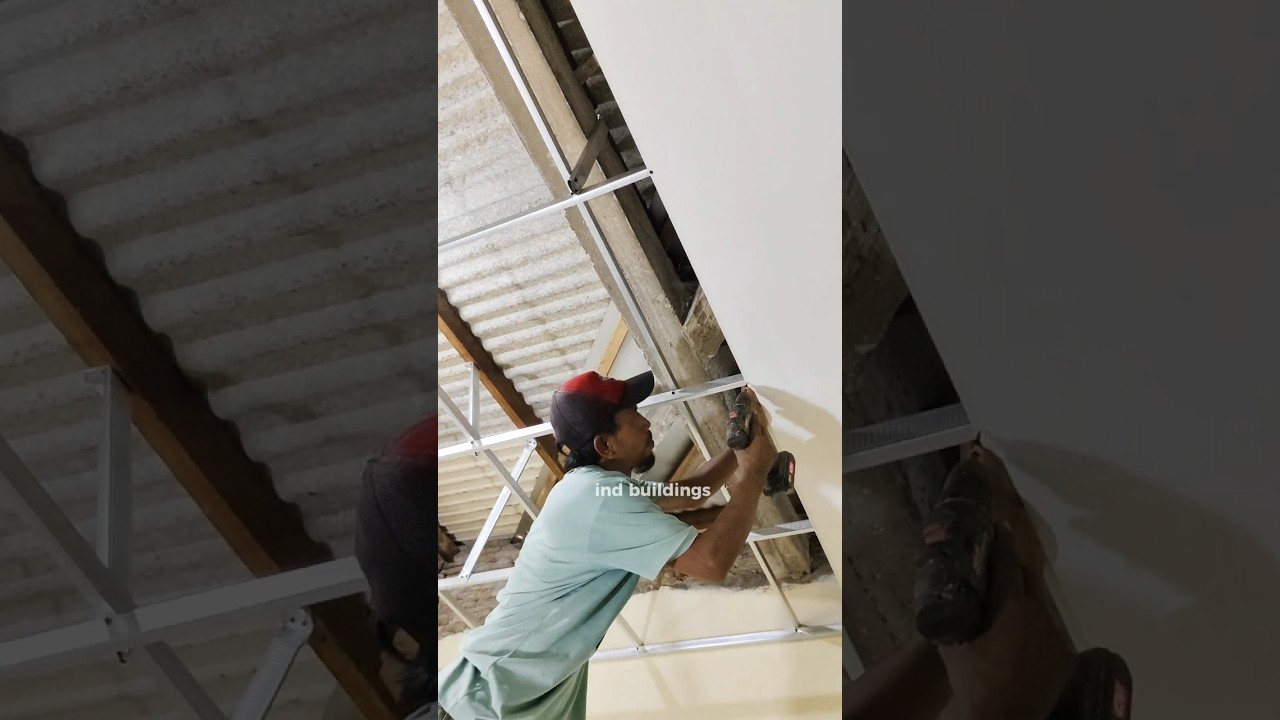 PVC ceiling installation method #construction #building #roofing