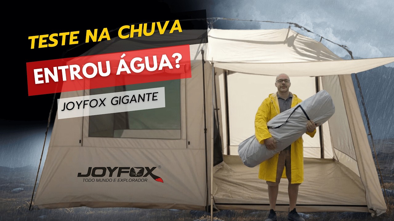 Barraca Gigante Joyfox na Chuva: NÃO ENTROU ÁGUA (Teste Real no Camping!)