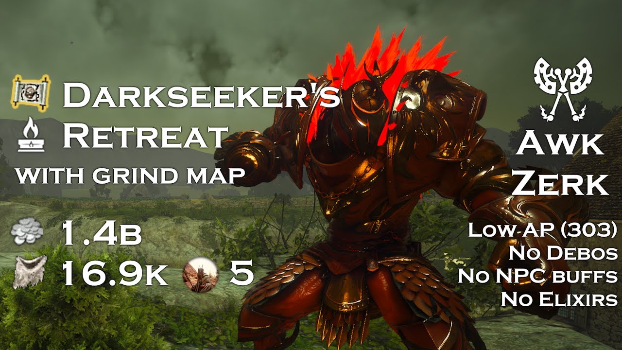 BDO | Darkseeker's Retreat (before rework) 16.9k (L2, Agris Fever) | Awakening Berserker 303 AP