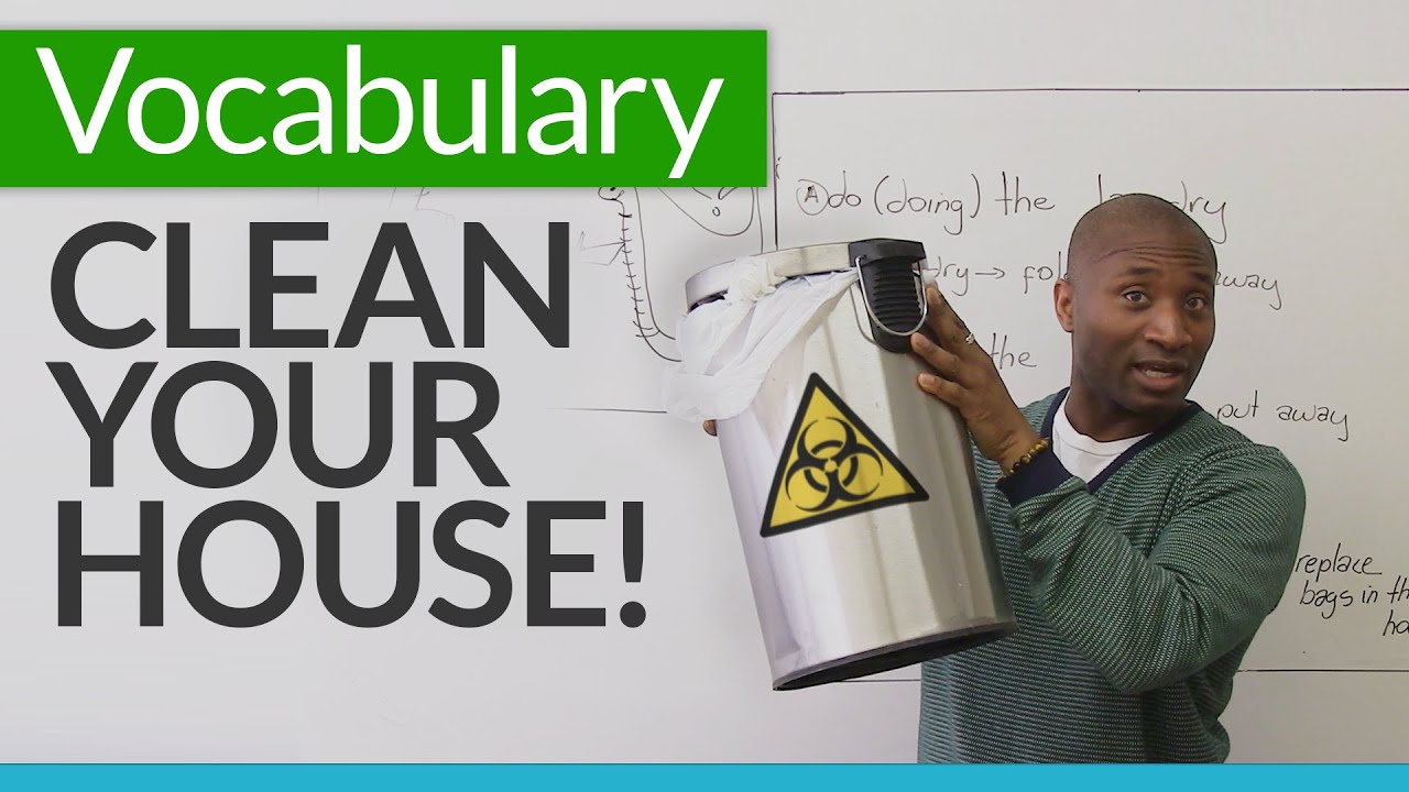 Learn basic English vocabulary for cleaning your house