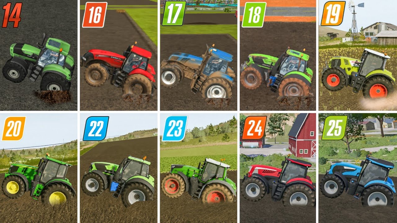 Fs14 vs Fs16 vs Fs17 vs Fs18 vs Fs19 vs Fs20 vs Fs22 vs Fs23 vs Fs24 vs Fs25 | Tractor | Timelapse 