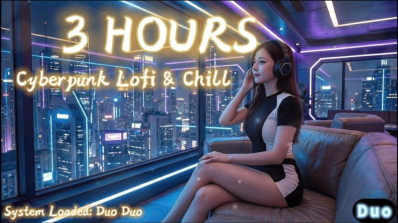 【3小時】【無廣告】賽博龐克 Lofi 女唱陪伴：午夜駭客的專屬頻率 💻 | 3 Hours Cyberpunk Lofi: Midnight Hacker's Chill Beats