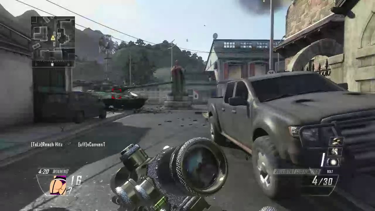 Bo2 XBOX 360 CLIP AND A TRICKSHOT MY FIRST ON XBOX