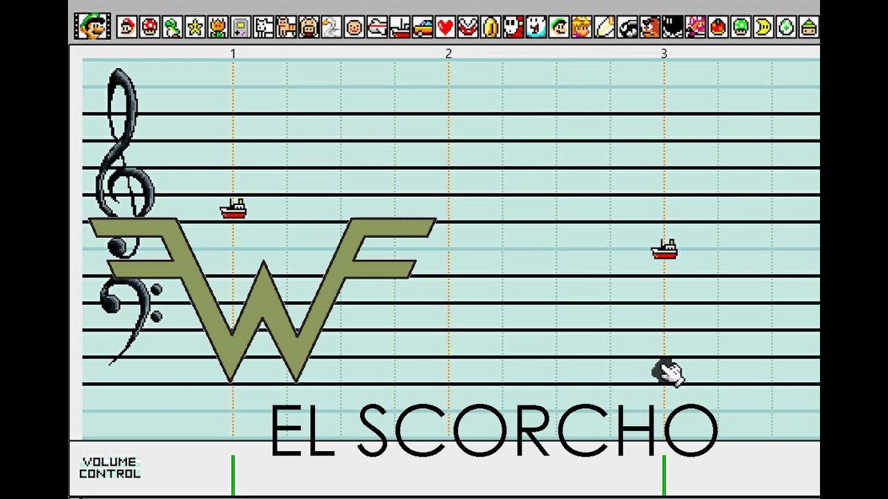el scorcho by weezer on super mario paint