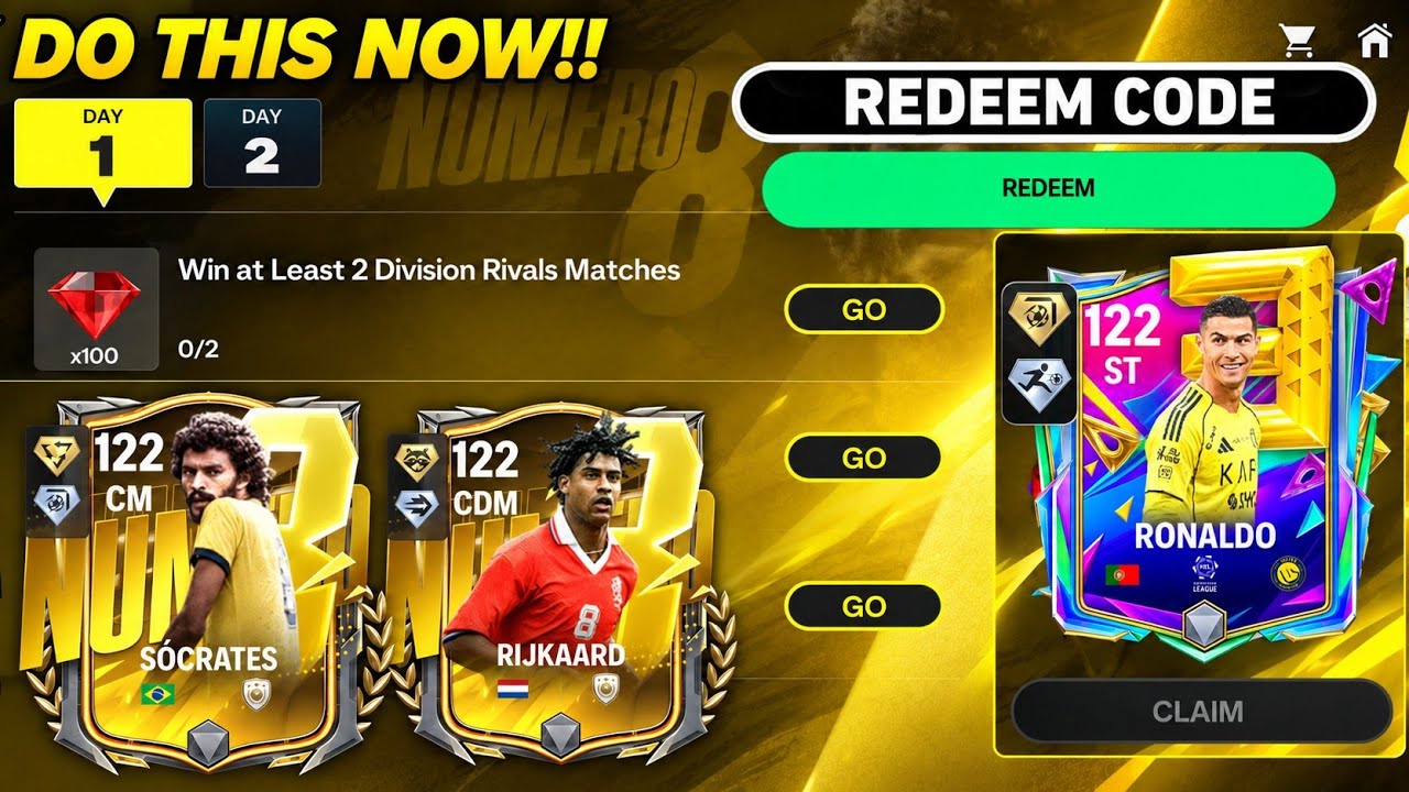 FREE 122 OVR RONALDO!! DO THIS NOW ANIVERSARY EVENT FC MOBILE 26 | NUMERO 8 DRAFT LEAKS FC MOBILE!