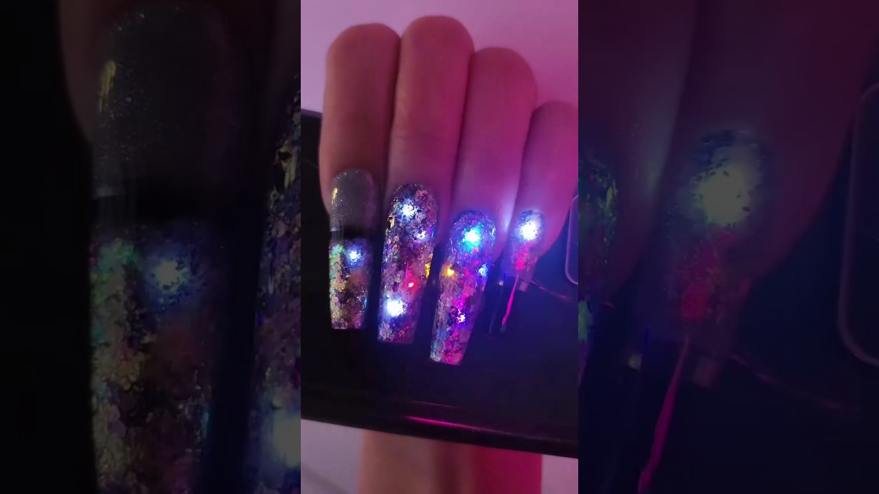 LED light nails 💅✨ #short #shorts #shortsfeed