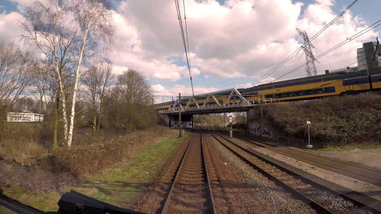 Train Cab Ride NL / Den Haag – Leiden / VIRM Intercity / March 2017