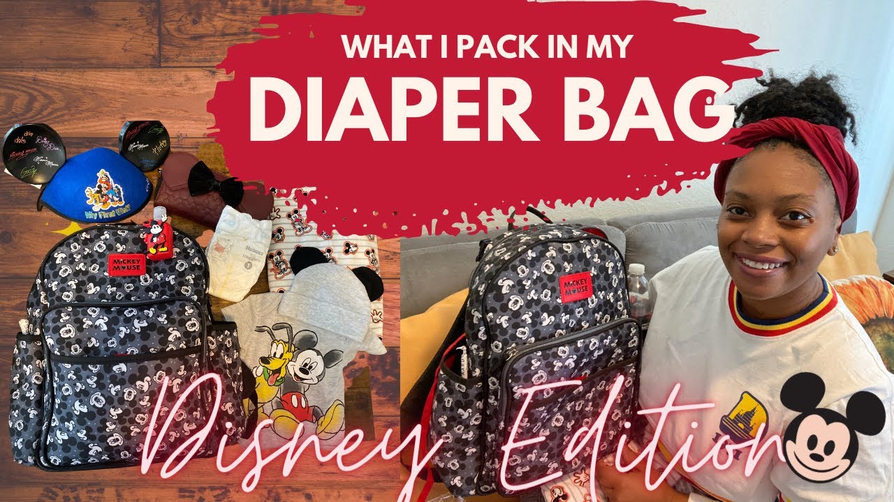 Packing My Disney Diaper Bag! Newborn to 6 months || Black Family Vlog