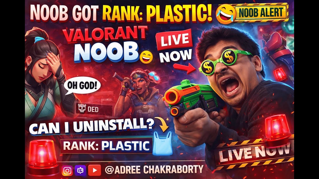 🔴 PLASTIC RANK VALORANT Day 6 😭🛍️ | NOOB ALERT #valorant #live
