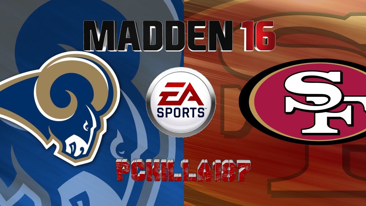 Madden Rams vs 49ers Full Game PS4 Gameplay Uncut Raw Video