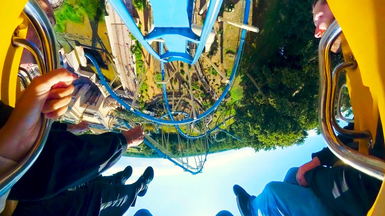Oziris (Parc Astérix) - ONRIDE - suspended roller coaster POV